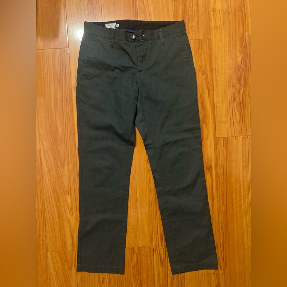 Volcom Black and Blue Stretch Chino